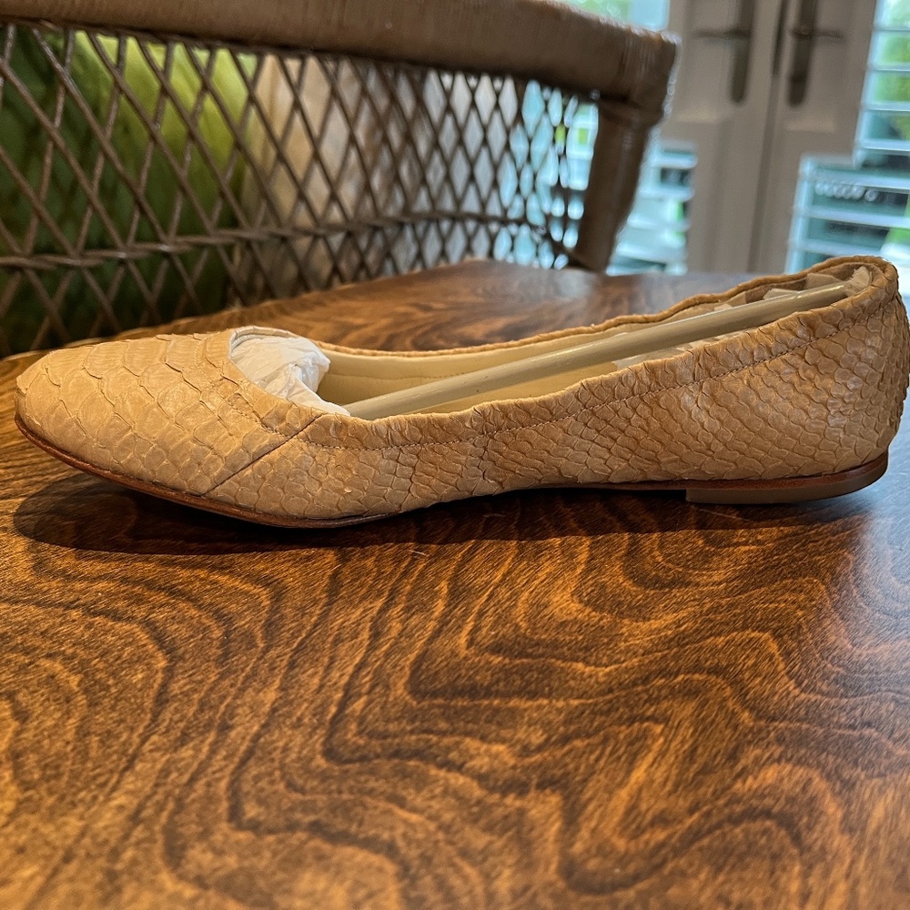 Python/Snake Skin Neutral Color Ballet Flat - image 2
